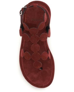 Pierre Hardy Sandals Suede Carmine Calf Upper: Leather - Red