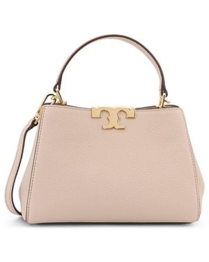 Tory Burch Eleanor Pebbled Mini Satchel Crossbody Bag - Natural