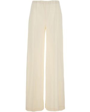 Jucca Fabric Elasticated Waist Trousers For Trousers - White