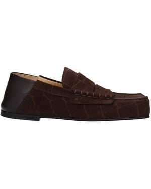 Jacquemus Leather Slip-On Loafers - Brown