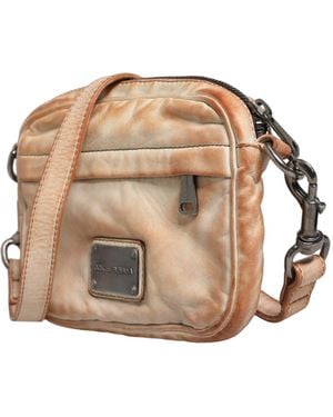 Dolce & Gabbana Vintage Leather Logo Plaque Shoulder Borse Bag Sheep - Natural