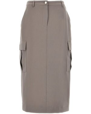 Theory Relaxed Cargo Skirt - Gray