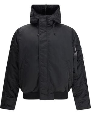 Alpha Industries Hooded Bomber Jacket - Black