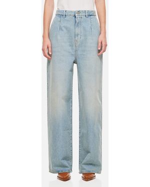 Loulou de Saison Attu Wide Leg Denim Pants - Blue