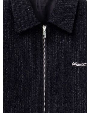 WOOYOUNGMI Jacket Stretch Wool-Blend - Blue