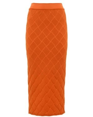 Liviana Conti Relief Jacquard Skirt - Orange