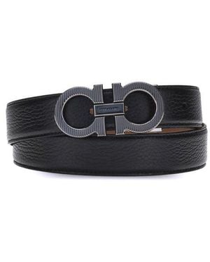 Ferragamo Gancini Reversible Belt - Black