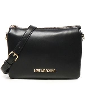 Love Moschino Shoulder Bag With Logo - Black