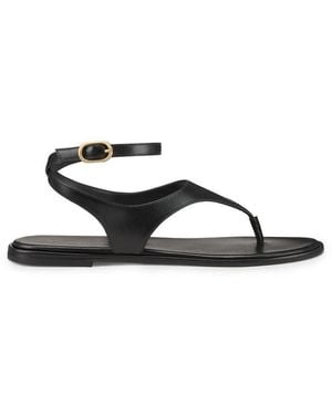 Stuart Weitzman Stuart Weitzman Ankle-Strap Thong Sandal - Black