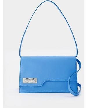 Coperni Mini Leather Folder Shoulder Bag - Blue