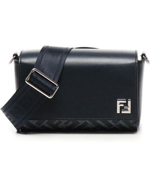 Fendi Compact Squared Ff Shoulder Bag - White