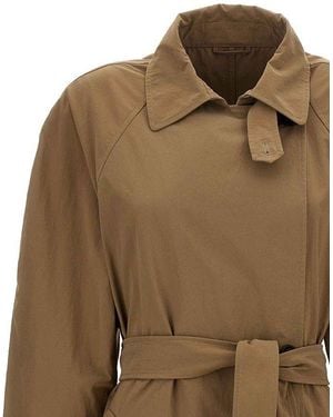 Brunello Cucinelli Rope Belted Lightweight Jacket Clothing - Brown