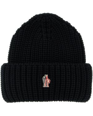 Moncler Logo Patch Beanie - Black
