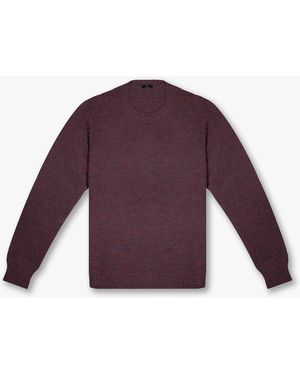 Larusmiani Crew Neck Jumper La Cabane Basic Light Kintwear - Purple