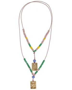 DSquared² Dsquared Necklace With Logo Plaques - White