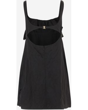 Chloé Mini Dress Technical Satin Cotton - Black