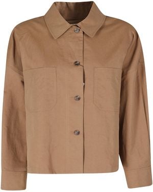 Weekend by Maxmara Vettura Cotone Lino Giacca - Brown