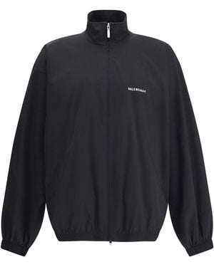 Balenciaga Oversized Windbreaker Jacket - Blue