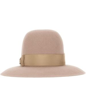 Borsalino Powder Felt Eleonora Folar Hat - Natural