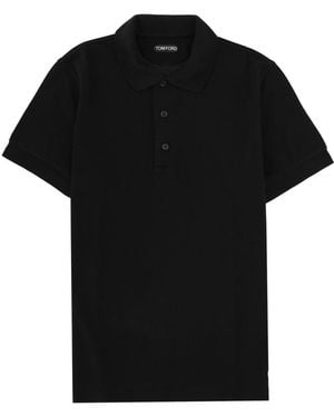 Tom Ford Polo Shirt Lyocell And Cotton T-Shirts - Black