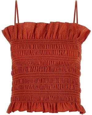 ANDAMANE Suri Top Cotton Tops - Red