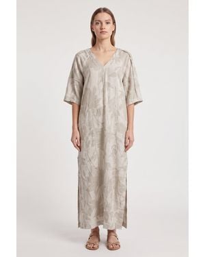 Brunello Cucinelli Natural Linen Relaxed Dress