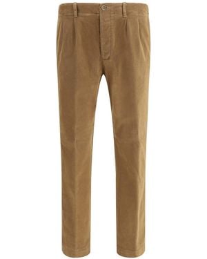 Germano Zama Cotton Slim Trousers - Natural