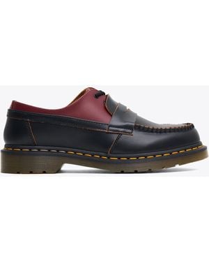 MM6 by Maison Martin Margiela Mocassino And Burgundy Leather Loafer - Black