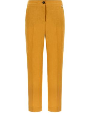 Herno Linen Trousers - Yellow
