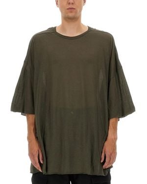 Rick Owens T-Shirt Cotton T-Shirts - Green