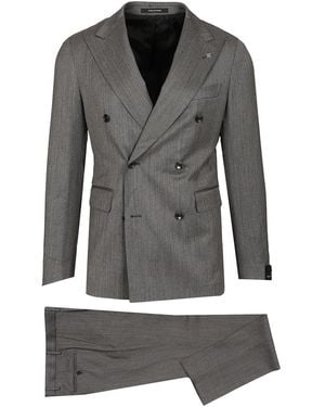 Tagliatore Vesuvio 2 Petti Cover Lana Grigia - Grey