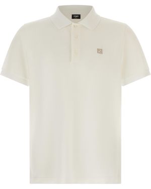 Fendi Cotton Polo Shirt - White