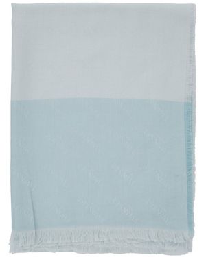 Twinset Fringed Edge Scarf - Blue