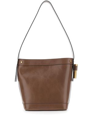 Versace Bucket Bag Leather Shoulder - Brown