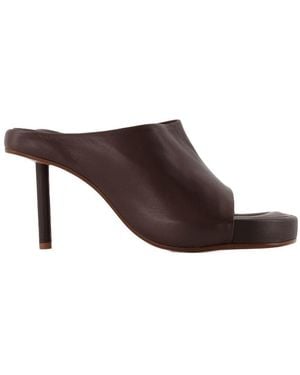 Jacquemus Nuvola Mules Leather Shoes - Brown
