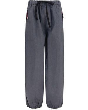 Prada Prada Merino Wool And Mohair Pants - Gray