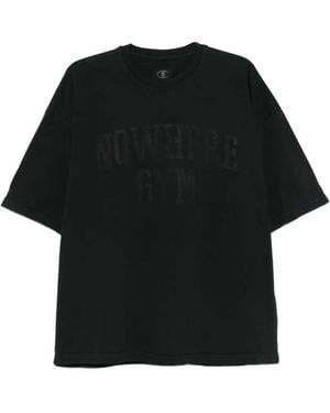 CHAMPION PINNACLE Crewneck T-Shirt Tshirt - Black