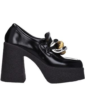 Stella McCartney Black Leather Platform Loafers