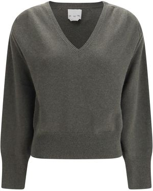 Sa Su Phi V-Neck Cashmere Jumper - Grey