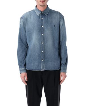 Saint Laurent Cassandre Denim Shirt - Blue