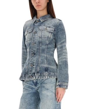 DIESEL Jacket With Cotton And Hemp Blend - Blue
