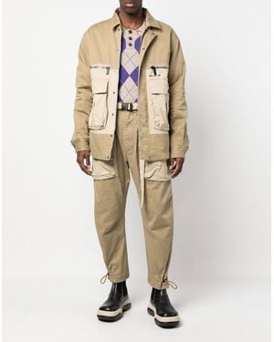 DSquared² Flap Pocket Padded Coach Jacket - Natural