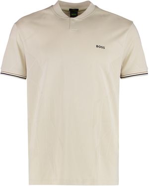 BOSS Technical Fabric T-Shirt Polyester T-Shirts - Natural