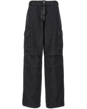 Coperni Wide-Leg Denim Cargo Trousers - Blue