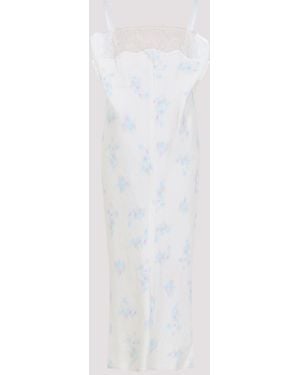Carven Lingerie Midi Dress Cotton Cupro Polyamide - White