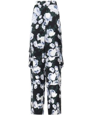 Stella McCartney Printed Viscose Trousers - White