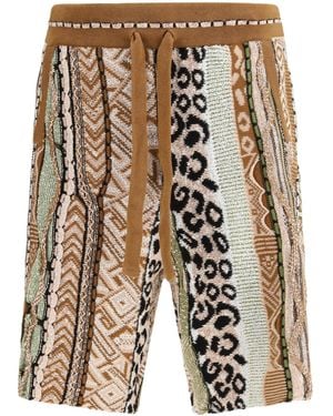Laneus Cotton Blend Bermuda Shorts Cotton; Polyester; Polyamide - White