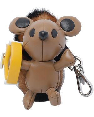 Fendi Furette Mink Charm - Brown