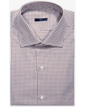 Larusmiani Tailored Cotton Shirt Hyde Park Hand Made - Purple