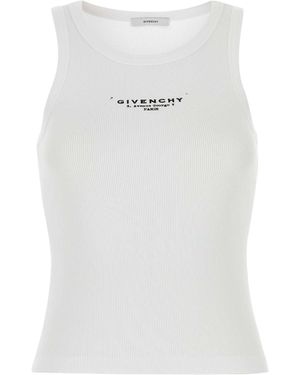 Givenchy Stretch Cotton Tank Top - White